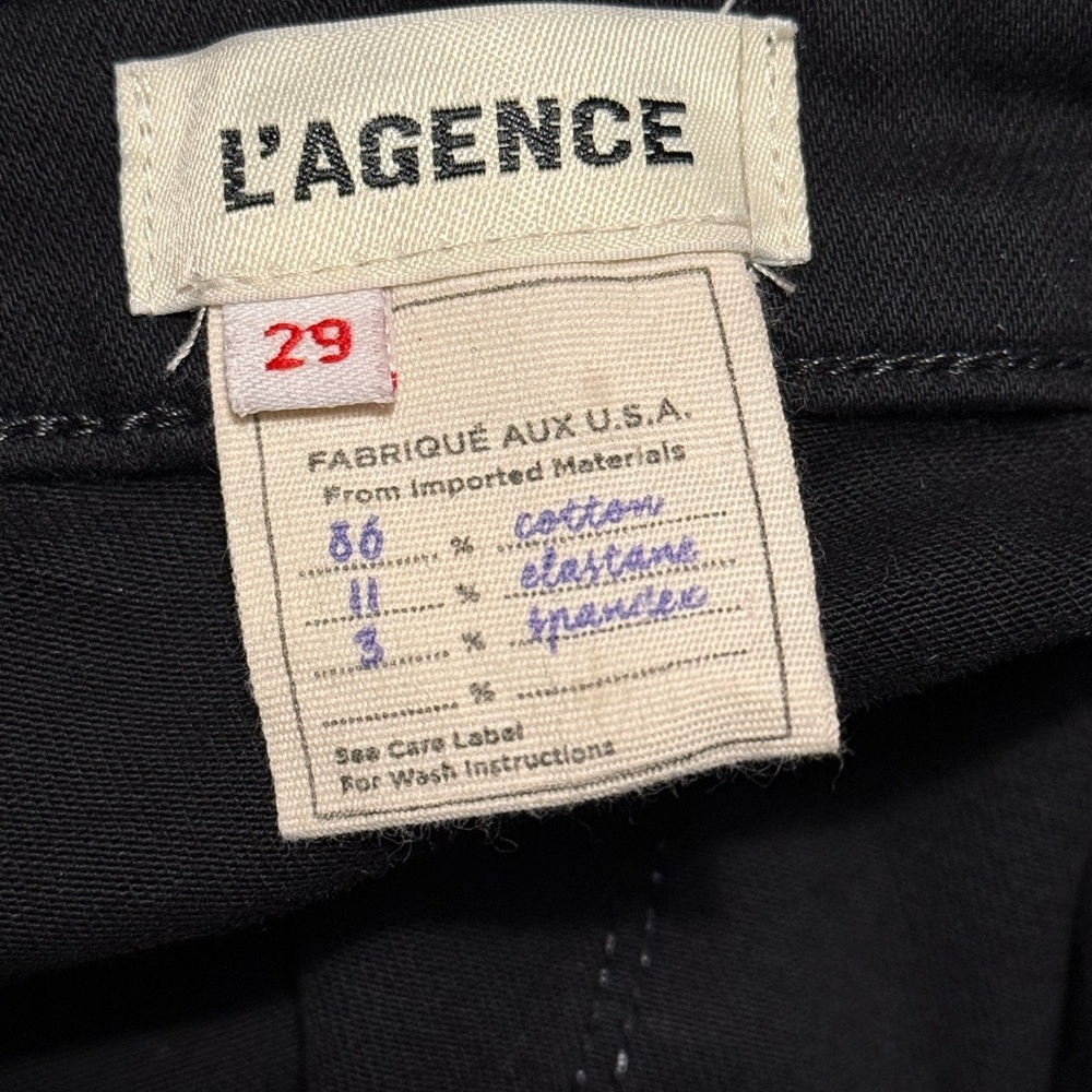 NWOT L'AGENCE Jyothi Coated Split Ankle High Rise Bodycon Skinny Jeans Size 29 - Picture 11 of 12